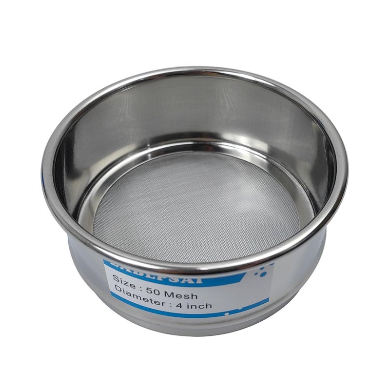LABLPSAI 180 Mesh Lab Sieves 4" Diameter 304 Stainless Steel Wire Cloth Test Sieve for Industrial Laboratory Home - Image 1